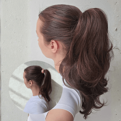 Highlighted Brunette – 2in1 Pony – Poninhäntäpidennys