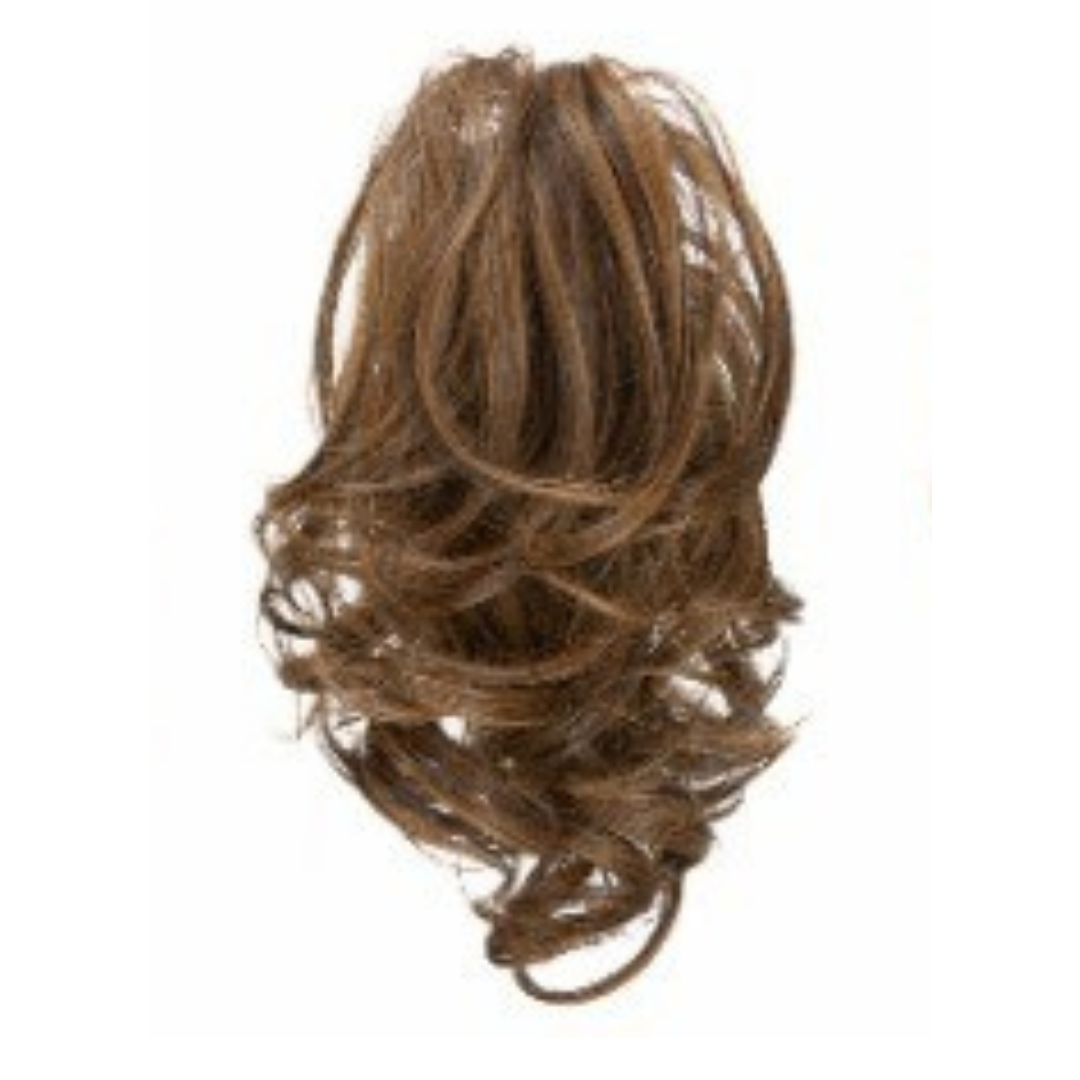 5Min Flecxi claw clip in hair extension caramel brown highlights, easy hair style