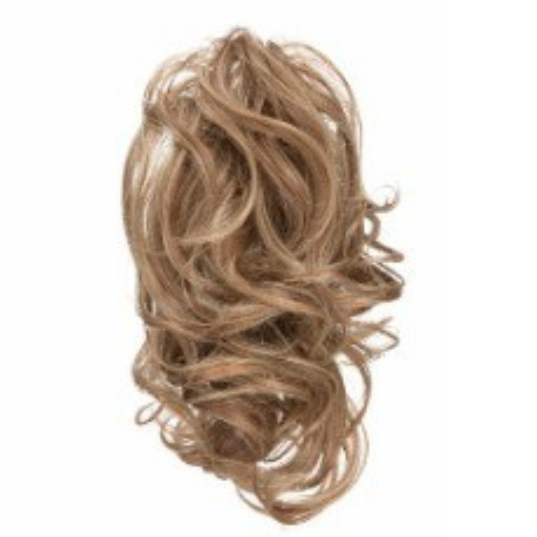 5Min Flecxi claw clip in hair extension caramel highlights, easy hair style