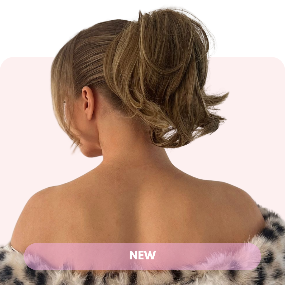 Flexi Claw clip-in hair extension adding volume for a clean girl hairstyle