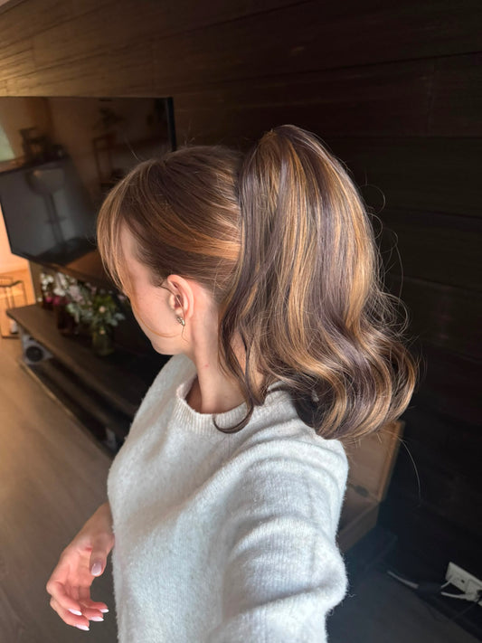 Mocha Mousse Highlighted – 2in1 Pony – Poninhäntäpidennys
